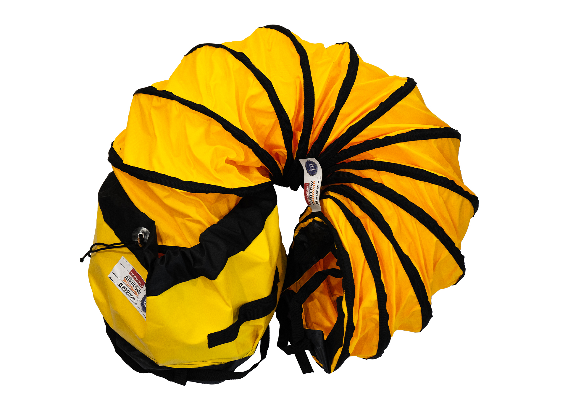 Warm air duct - Ø305-6m, -45/+145°C,Yellow, + bag