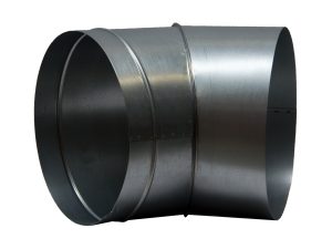 Air duct bend - Ø400, 45°, Aluminium